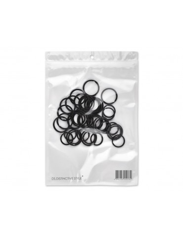 Flat Key Chain Rings  Metal Split Ring - Black